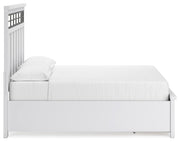 Ashbryn California King Panel Storage Bed and Dresser in White/Natural - PKG016979