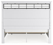 Ashbryn California King Panel Storage Bed and Dresser in White/Natural - PKG016979