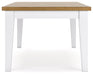 Ashbryn Dining Table and 6 Chairs in White/Natural - Gate FurnitureDining Room Set