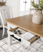 Ashbryn Dining Table and 6 Chairs in White/Natural - Gate FurnitureDining Room Set