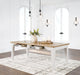 Ashbryn Dining Table and 6 Chairs in White/Natural - Gate FurnitureDining Room Set