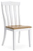 Ashbryn Dining Table and 6 Chairs in White/Natural - Gate FurnitureDining Room Set