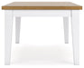 Ashbryn Dining Table and 6 Chairs in White/Natural - Gate FurnitureDining Room Set