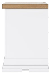 Ashbryn King Panel Storage Bed and 2 Nightstands in White/Natural - PKG016972