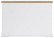Ashbryn King Panel Storage Bed and Dresser in White/Natural - PKG016970