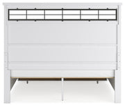 Ashbryn King Panel Storage Bed, Dresser and 2 Nightstands in White/Natural - PKG016971