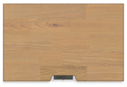 Ashbryn King Panel Storage Bed with Mirrored Dresser, Chest and Nightstand in White/Natural from Ashley - Lara Furniture