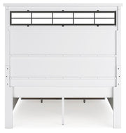 Ashbryn Queen Panel Storage Bed, Dresser and 2 Nightstands in White/Natural - PKG016962