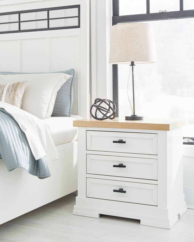 Ashbryn White/Natural Nightstand - B844-93