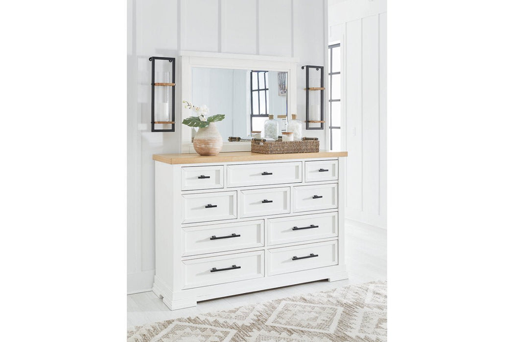 Ashbryn White/Natural Panel Storage Bedroom Set - Gate FurnitureBedroom Set