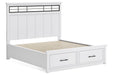 Ashbryn White/Natural Panel Storage Bedroom Set - Gate FurnitureBedroom Set