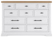 Ashbryn White/Natural Panel Storage Bedroom Set - Gate FurnitureBedroom Set