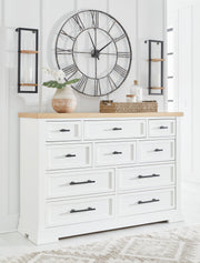 Ashbryn White/Natural Panel Storage Bedroom Set from Ashley - Lara Furniture