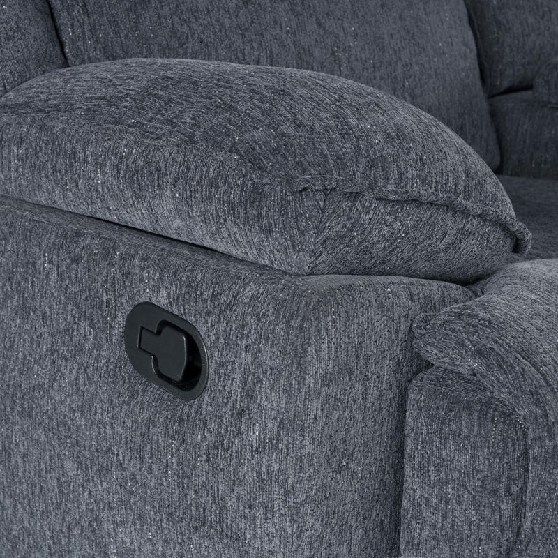 Asheville - Gray Manual Reclining, Storage Console, Cup Holder - L613-SLR