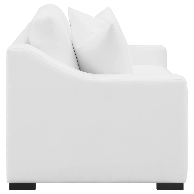 Ashlyn 2-piece Upholstered Sloped Arm Sofa Set White - 509891-S2