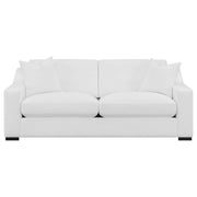 Ashlyn 2-piece Upholstered Sloped Arm Sofa Set White - 509891-S2
