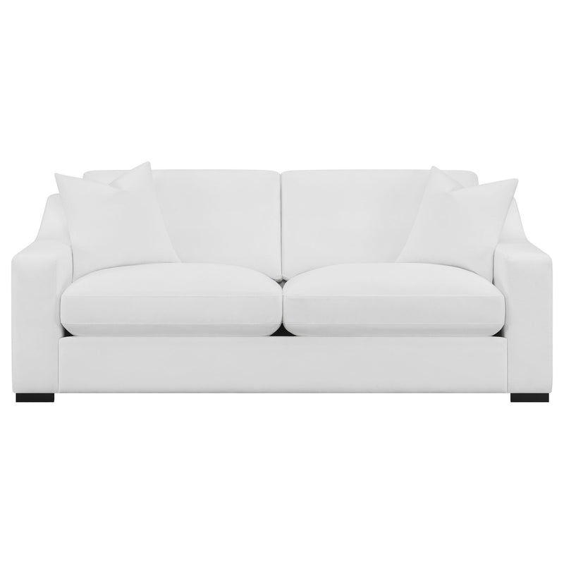 Ashlyn 3-piece Upholstered Sloped Arm Sofa Set White - 509891-S3