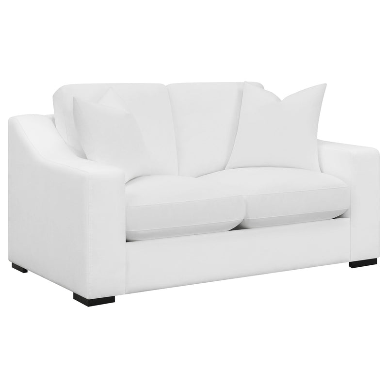 Ashlyn 3-piece Upholstered Sloped Arm Sofa Set White - 509891-S3
