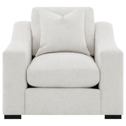 Ashlyn Fabric Upholstered Track Arm Accent Chair Sand - 552093