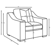 Ashlyn Upholstered Sloped Arm Accent Chair White - 509893