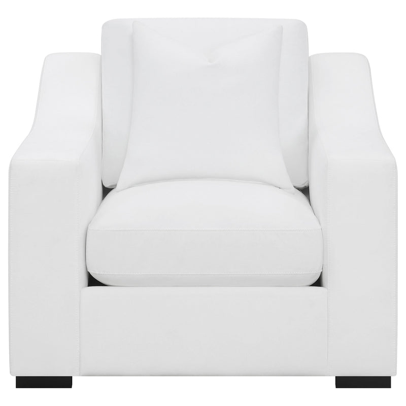 Ashlyn Upholstered Sloped Arm Accent Chair White - 509893
