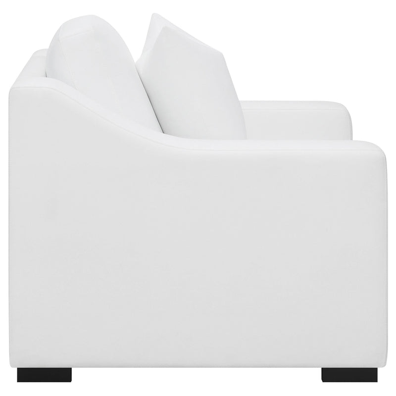 Ashlyn Upholstered Sloped Arm Accent Chair White - 509893