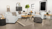 Ashlyn Upholstered Sloped Arm Loveseat White - 509892