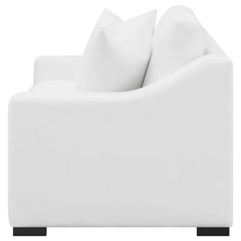 Ashlyn Upholstered Sloped Arm Loveseat White - 509892