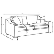 Ashlyn Upholstered Sloped Arm Sofa White - 509891
