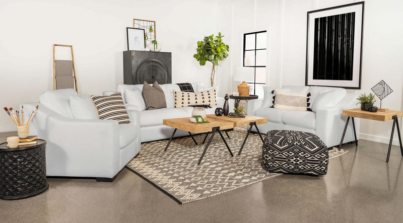 Ashlyn Upholstered Sloped Arm Sofa White - 509891