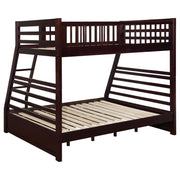 Ashton 2-drawer Wood Twin Over Full Bunk Bed Cappuccino - 460184