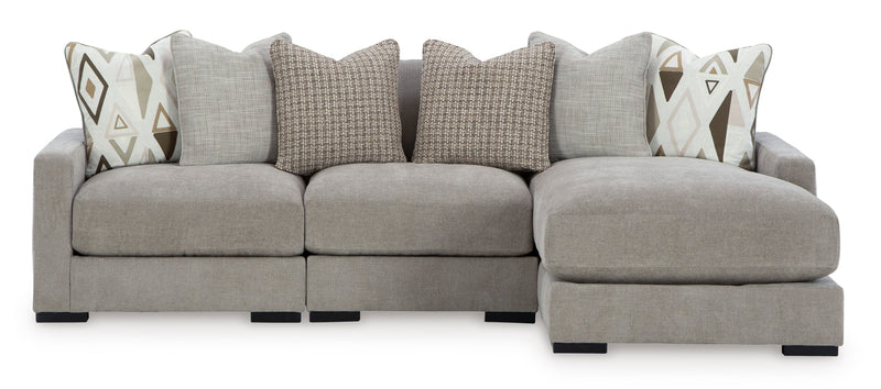 Aslan Court Pebble 3 - Piece RAF Chaise Sectional - Lara FurnitureSectional
