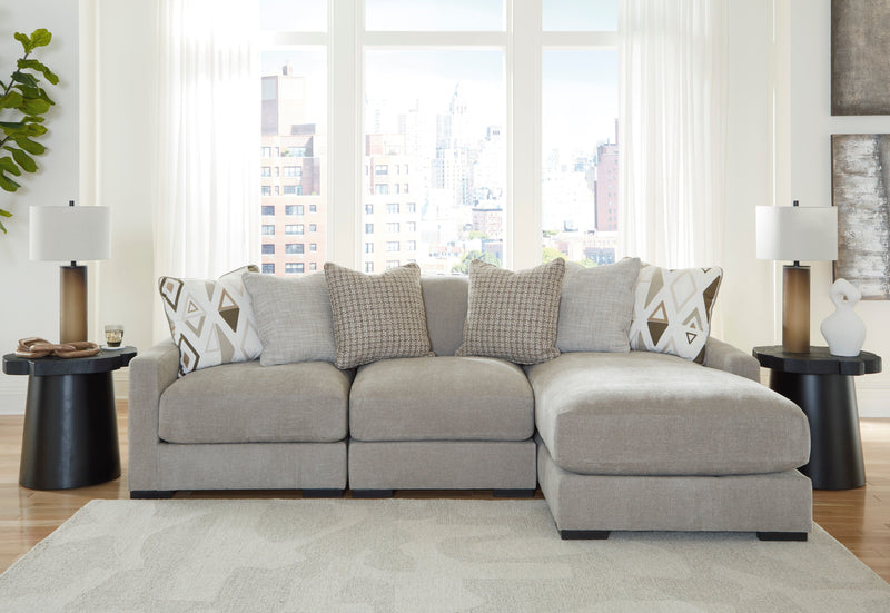 Aslan Court Pebble 3 - Piece RAF Chaise Sectional - Lara FurnitureSectional