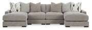 Aslan Court Pebble 4 - Piece Double Chaise Sectional - Lara FurnitureSectional