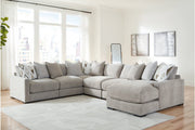 Aslan Court Pebble 6 - Piece RAF Chaise Sectional - Lara FurnitureSectional