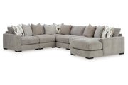 Aslan Court Pebble 6 - Piece RAF Chaise Sectional - Lara FurnitureSectional