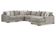 Aslan Court Pebble 6 - Piece RAF Chaise Sectional - Gate FurnitureSectional