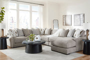 Aslan Court Pebble 6 - Piece RAF Chaise Sectional - Lara FurnitureSectional
