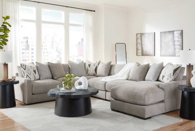 Aslan Court Pebble 6 - Piece RAF Chaise Sectional - Lara FurnitureSectional
