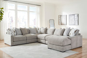 Aslan Court Pebble 6 - Piece RAF Chaise Sectional - Lara FurnitureSectional