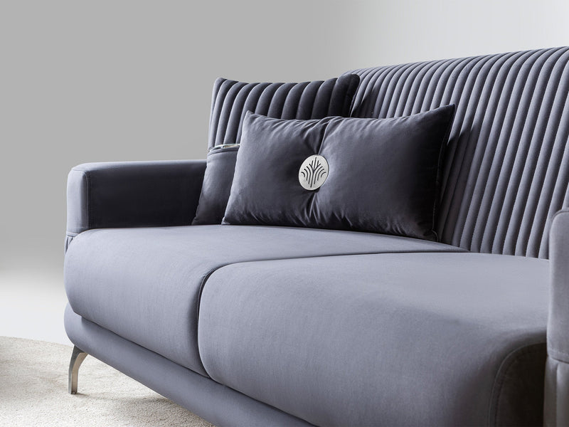 Aspendos Convertible Sofa in Anthracite - 200-ST-ASP-ANKA154-3