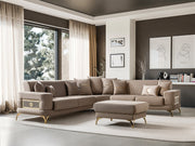 Aspendos Sectional Sofa in Beige - 200-ASP-FLORIA07-S