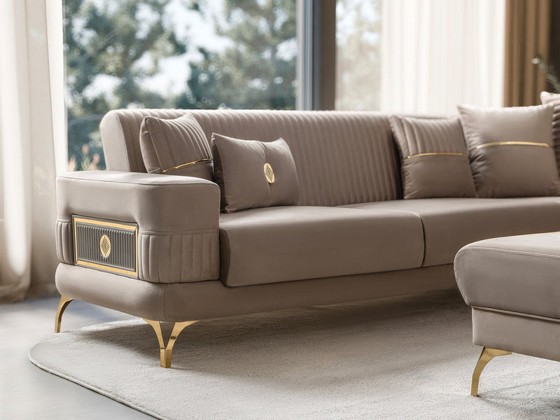 Aspendos Sectional Sofa in Beige - 200-ASP-FLORIA07-S