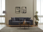 Astera 3-pieces (Sofa & Loveseat & Chair) Livingroom in Grey - 200-SIM-AST-VELVET412-321