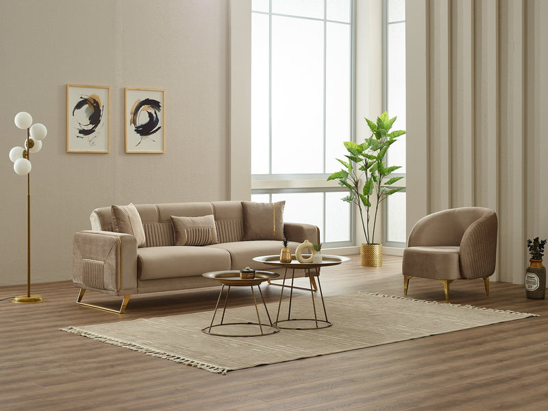 Astera Chair in Beige - 200-SIM-AST-VELVET260-B