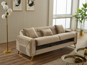 Astera Convertible Loveseat in Beige - 200-SIM-AST-VELVET260-2