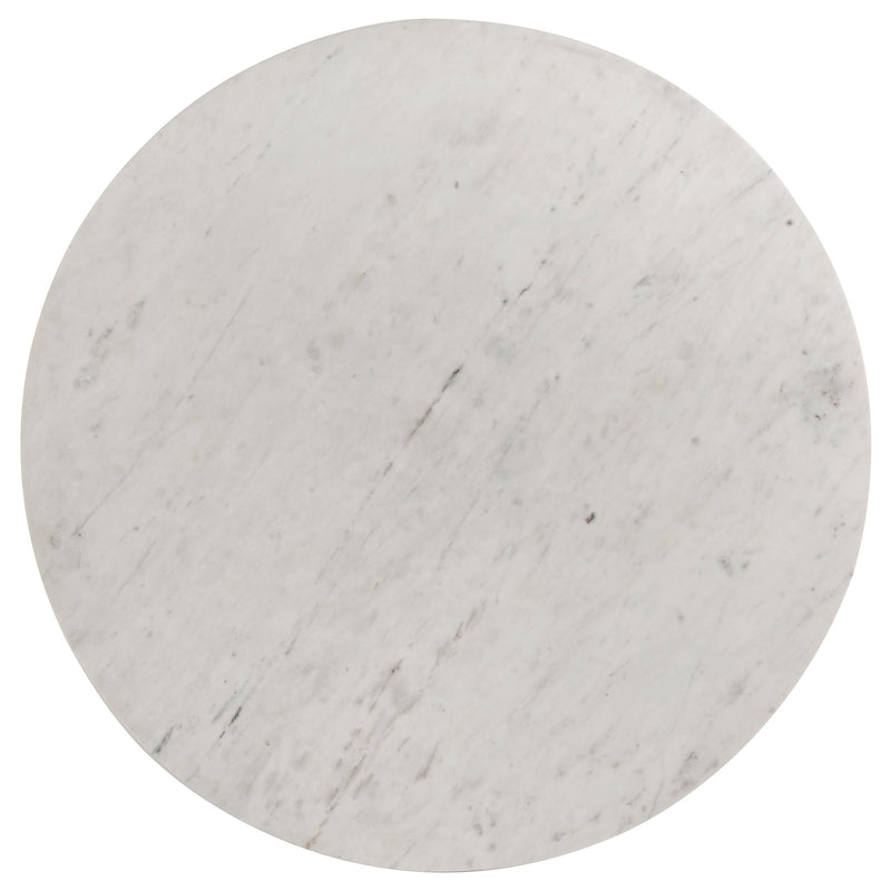 Astoria Round Genuine Marble Coffee Table White - 709668