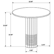 Astoria Round Genuine Marble Side End Table White - 709667