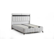 Asya Storage Bed With Headboard - Queen in Brown - 200-ELIF-ASY-150-EY390-SB