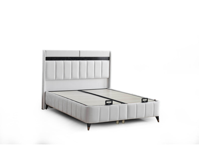 Asya Storage Bed With Headboard - Queen in Brown - 200-ELIF-ASY-150-EY390-SB